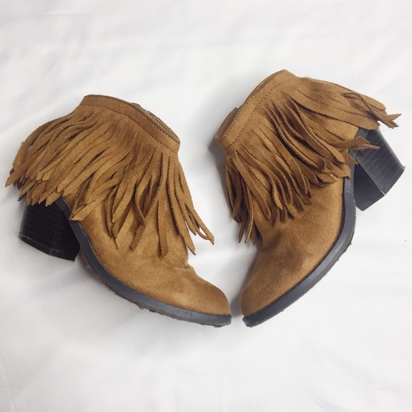 Soda Other - Girls Soda Fringe Ankle Booties Size 12